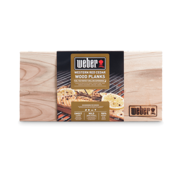 WEBER - PANETTO DA AFFUMICATURA IN CEDRO (CONF. DA 2 PEZZI) - 30 X 15 X 1,1 CM