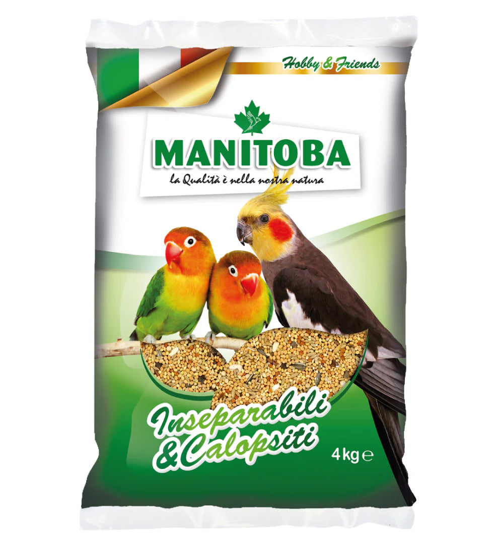 MANITOBA _ MANGIME INSEPARABILI E CALOPSITI _ KG 4